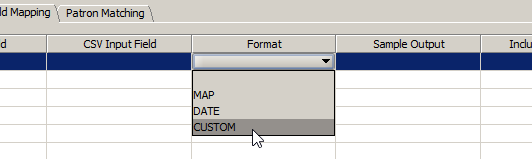 Format column of the Patron Import Converter