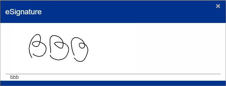 eSignature example.